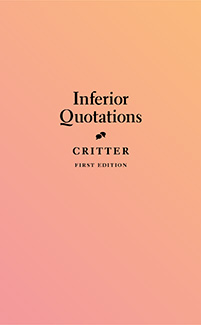 Inferior Quotations book cover